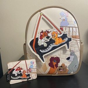 Loungefly Oliver & Company Mini Backpack & Wallet